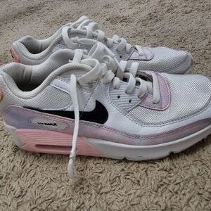 Nike Air Max White and Pink Sneakers